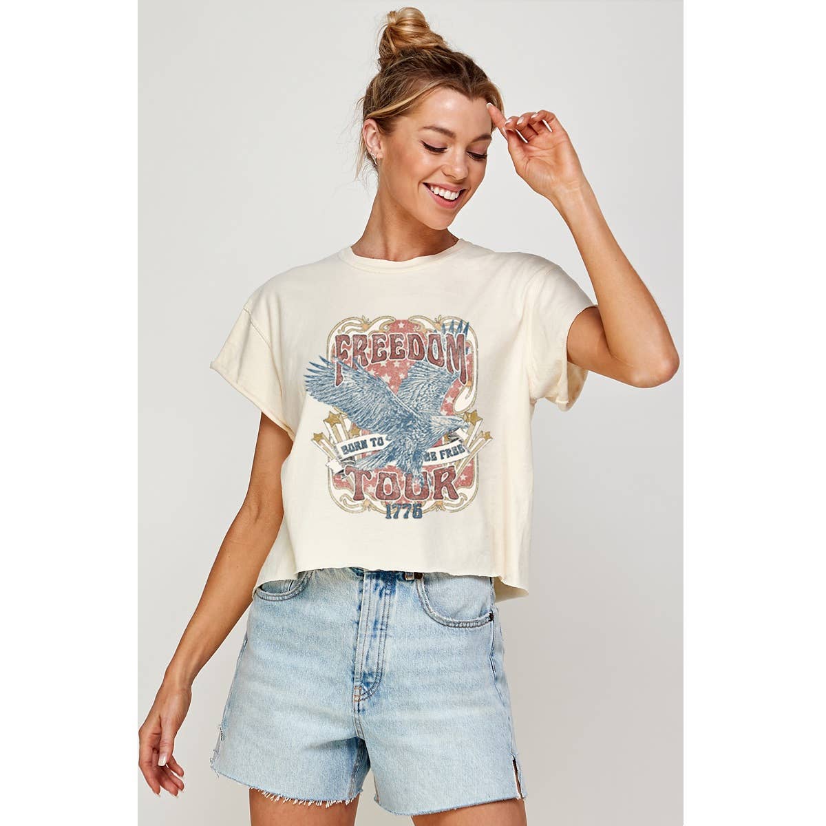 Freedom Tour Vintage Graphic Crop Top