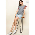 /Size Xl/ Embroidered Rib Knit Top