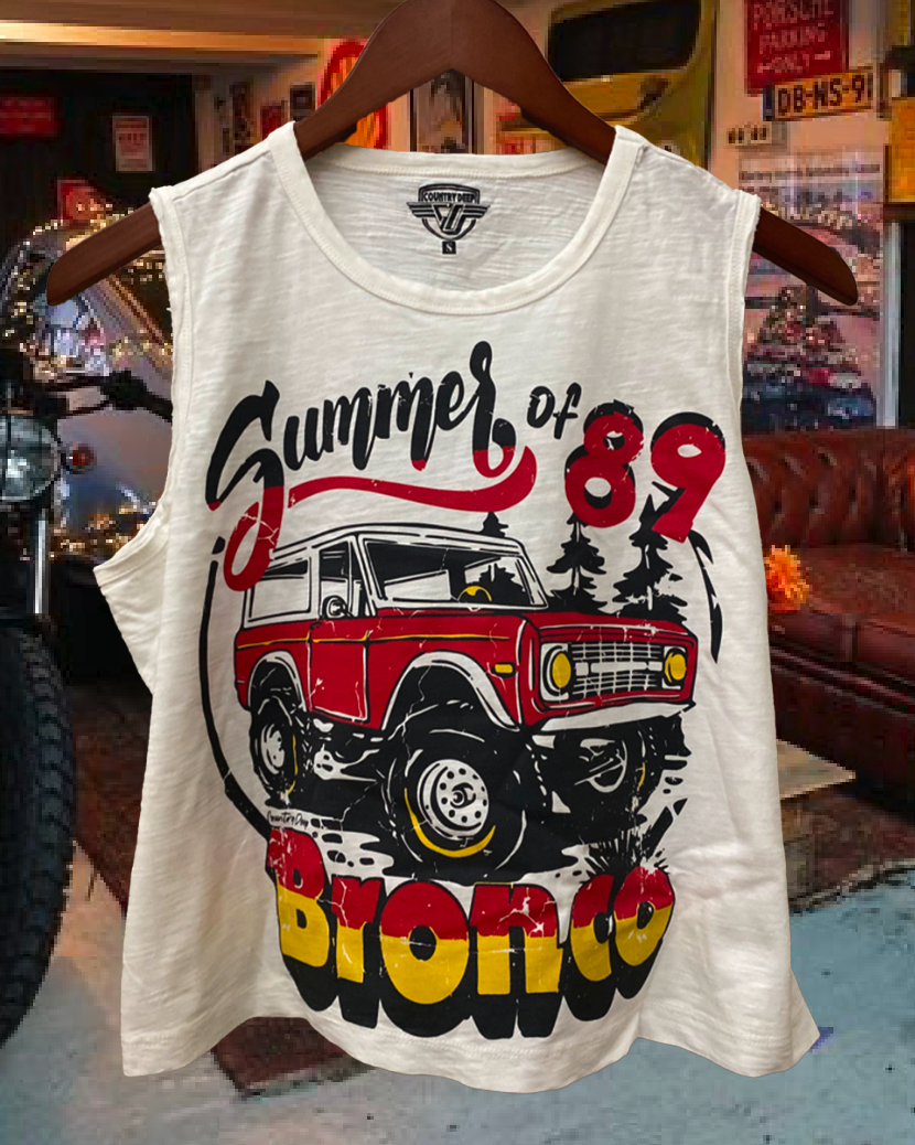 Bronco Summer of 89 Muscle Crop Top