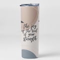 The Joy of the Lord Bible Verse Stainless Steel Double-Wall Vacuum Sealed Insulated 20oz. Travel Tumbler with Straw For Hot or Cold Beverages