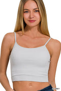 ".....SI-24006 Ribbed Seamless Cropped Cami w/ Bra Pads