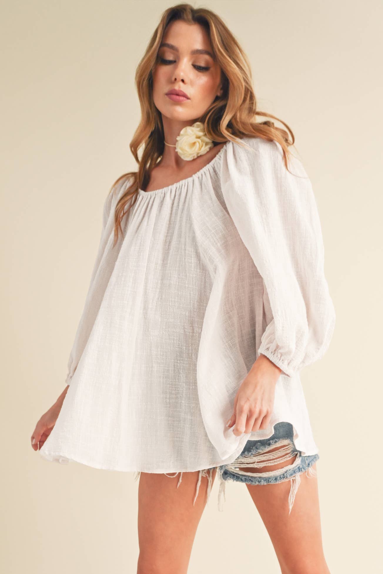 495DN Nately Off Shoulder Tunic Dress 5