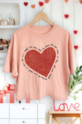 All You Need Is Love Heart Graphic Long Crop Top