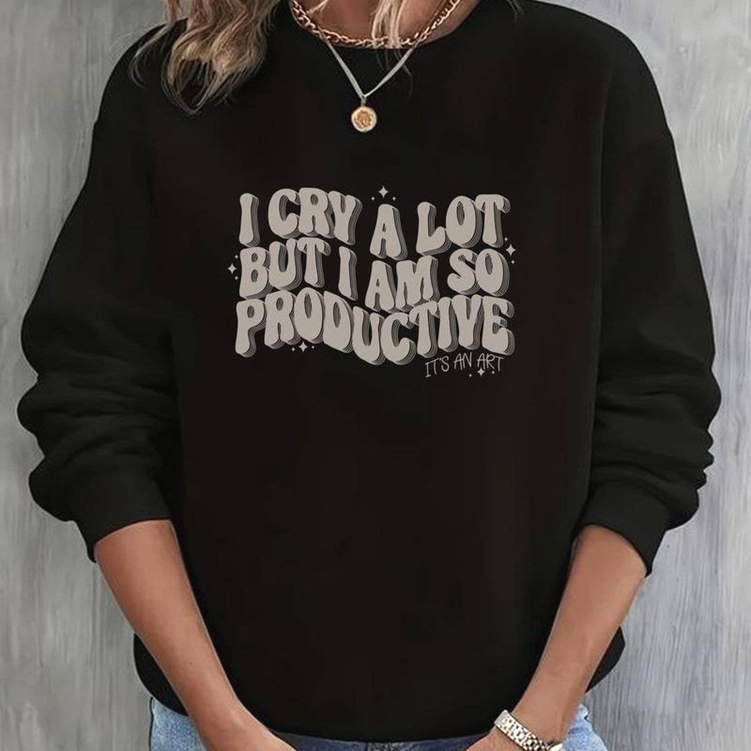 Retro I Cry A Lot But Im So Productive Shirt