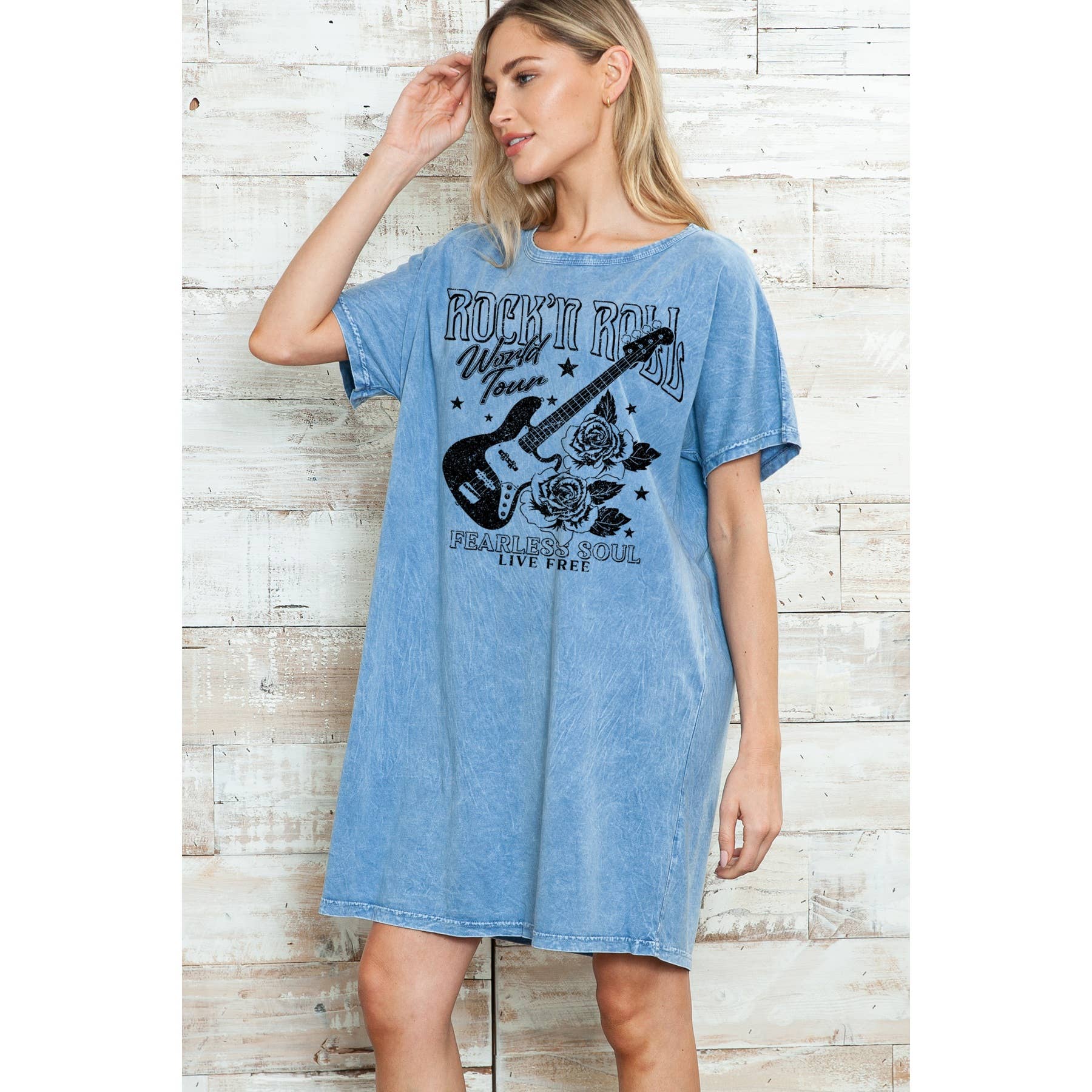 Rock and Roll Rose - Mineral Wash Dress