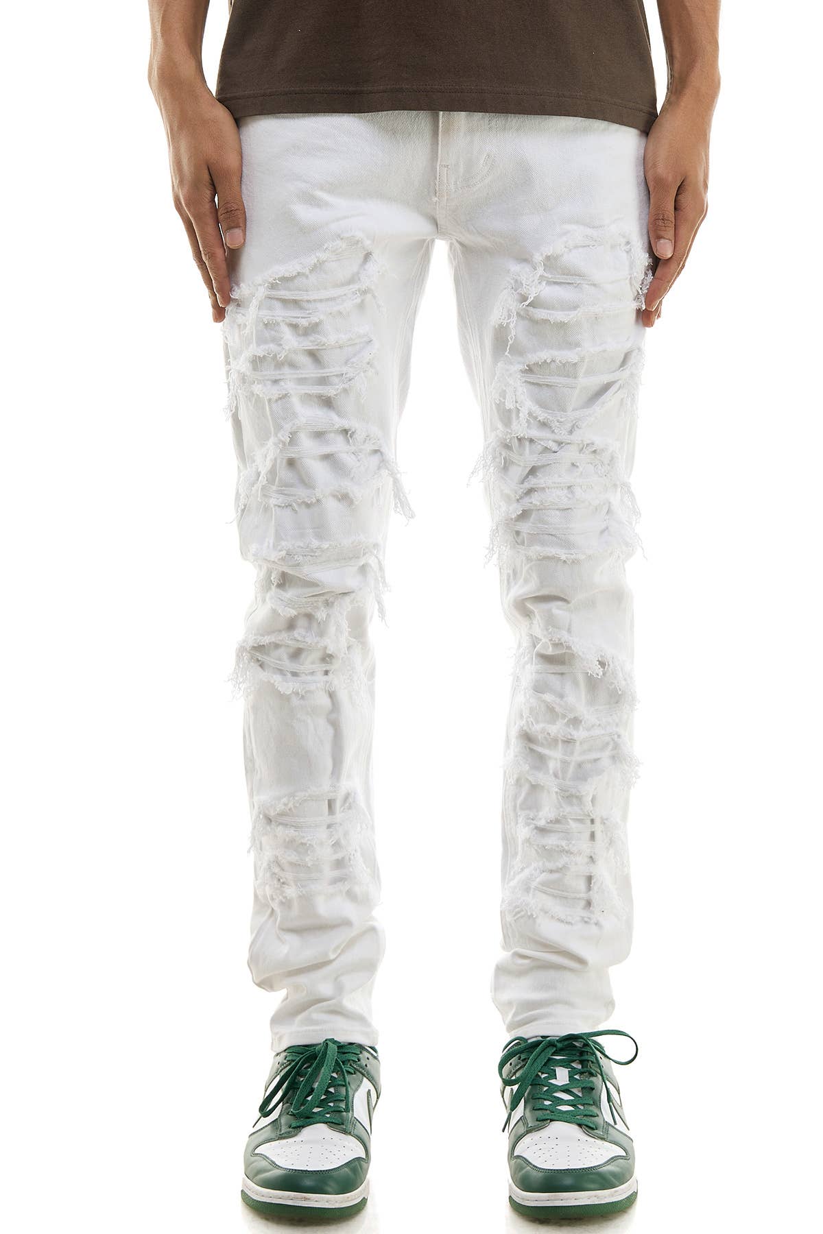 Under Patched Skinny Pants