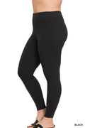 ._ 1009 Plus Microfiber Soft Waistband Full Length Leggings SI-27060