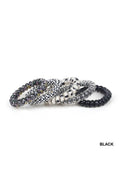 ",._ SI-25757 Assorted Solid Flower Checker Hair Coil Ties