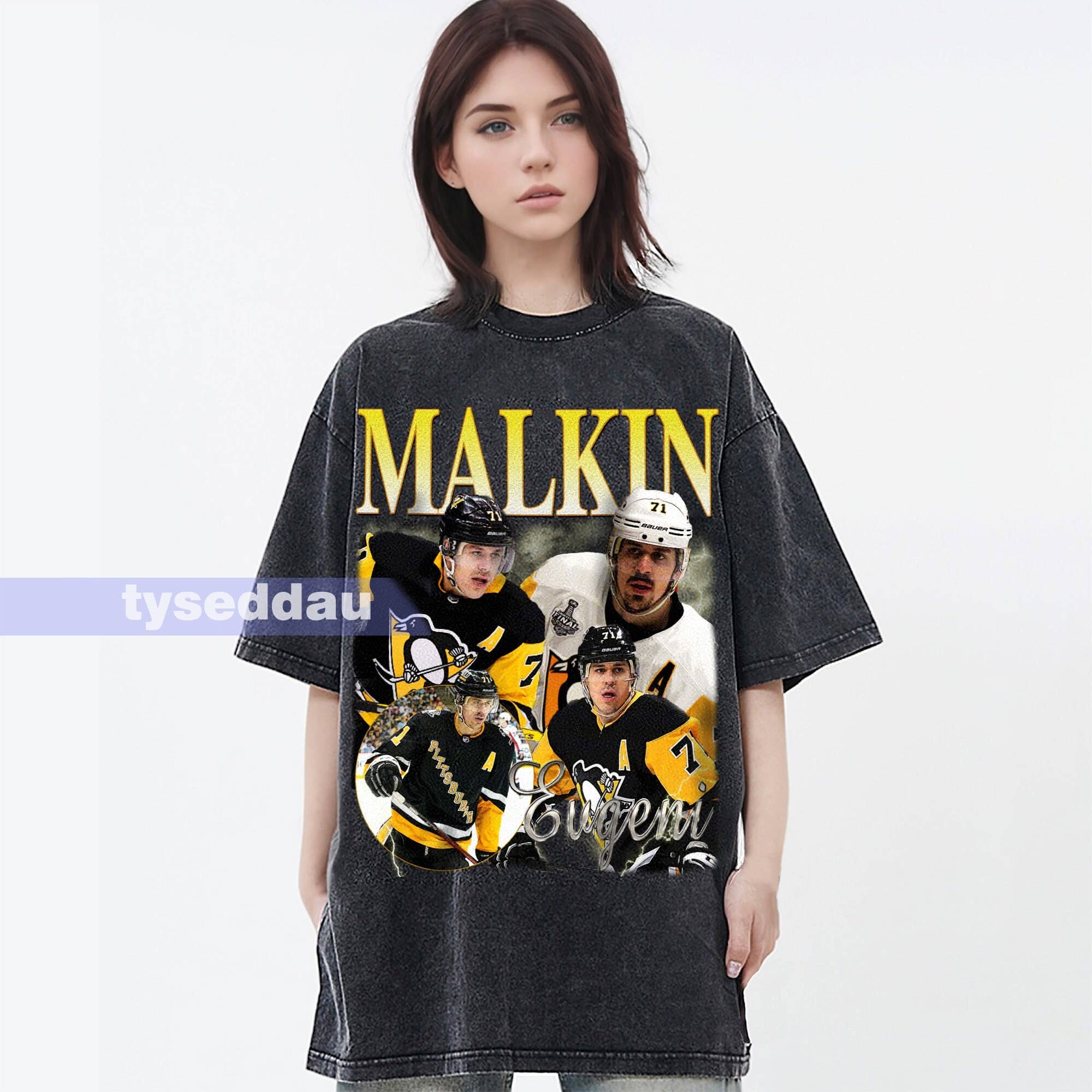 Evgeni Malkin Retro 90's Graphic T-Shirt – Vintage Style