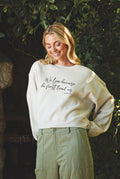 We Love Because Mid Cropped Graphic Sweatshirt