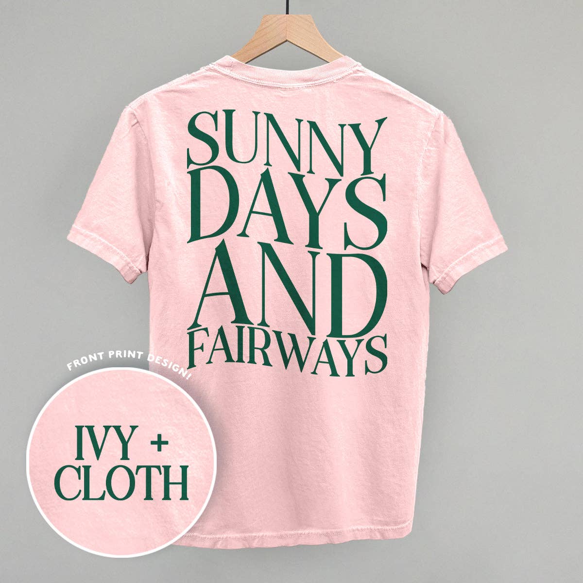 Sunny Days and Fairways (Back Print)