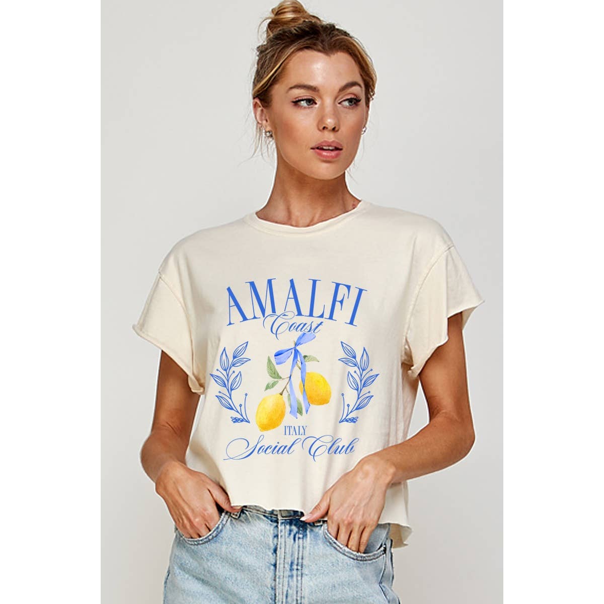 Amalfi Coast Vintage  Graphic Crop Top