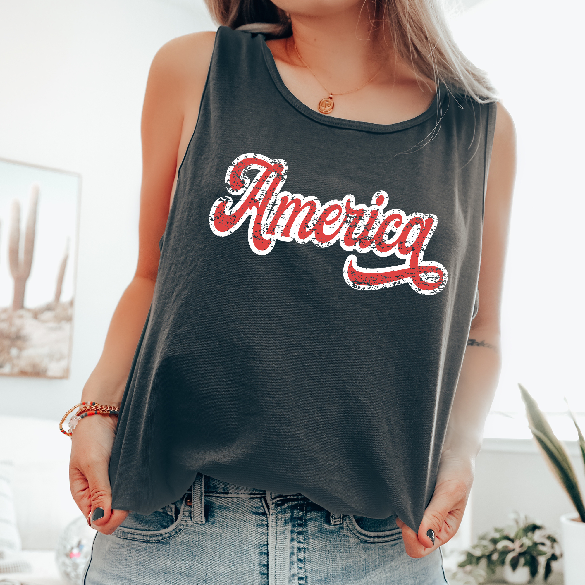 Vintage America, Fourth of July, America USA Tank Top