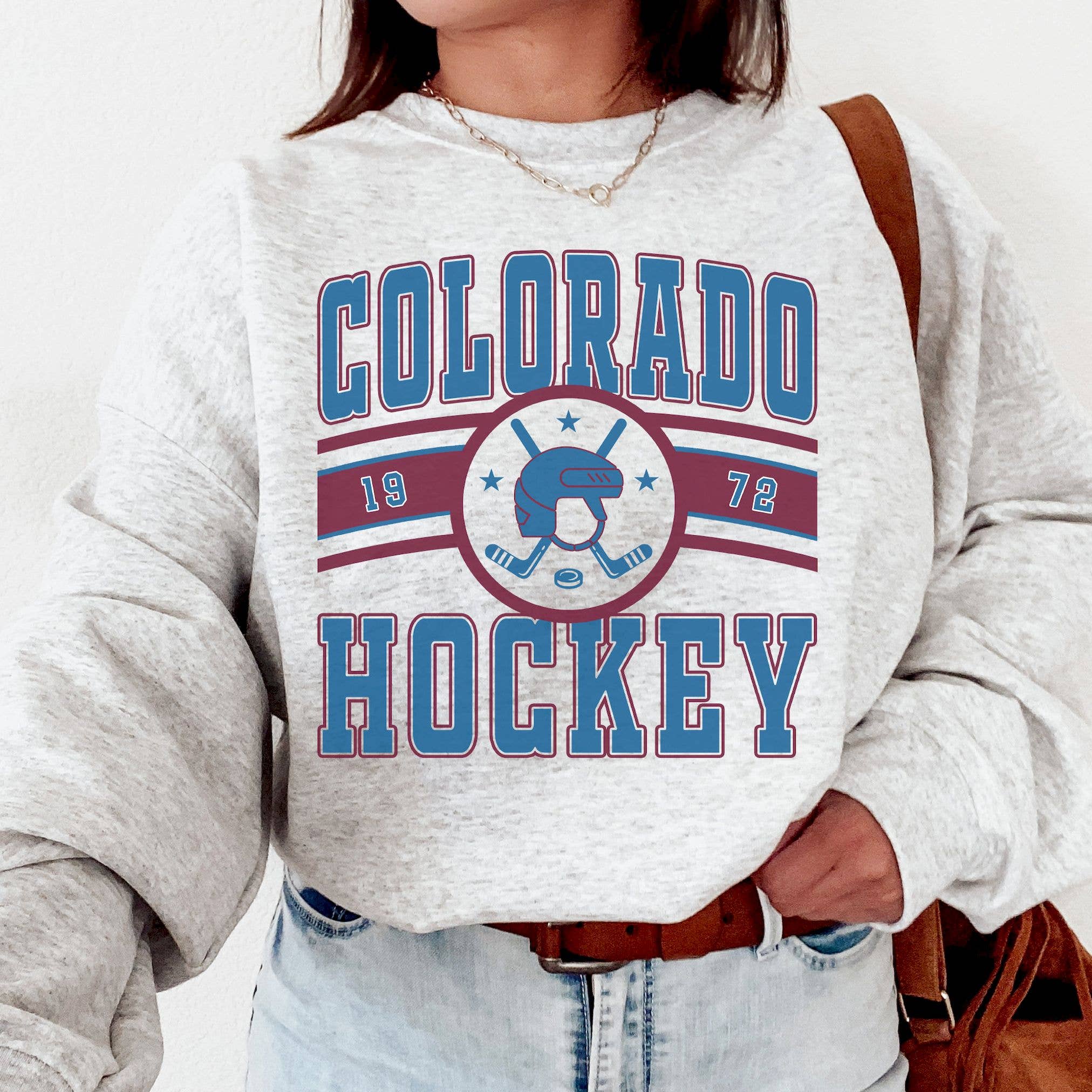 Vintage Colorado Avalanche Hockey Fan Sweatshirt Retro