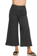 .0302 Plus Heavy Ponte Elastic Waistband Pintuck Pants SI-29561