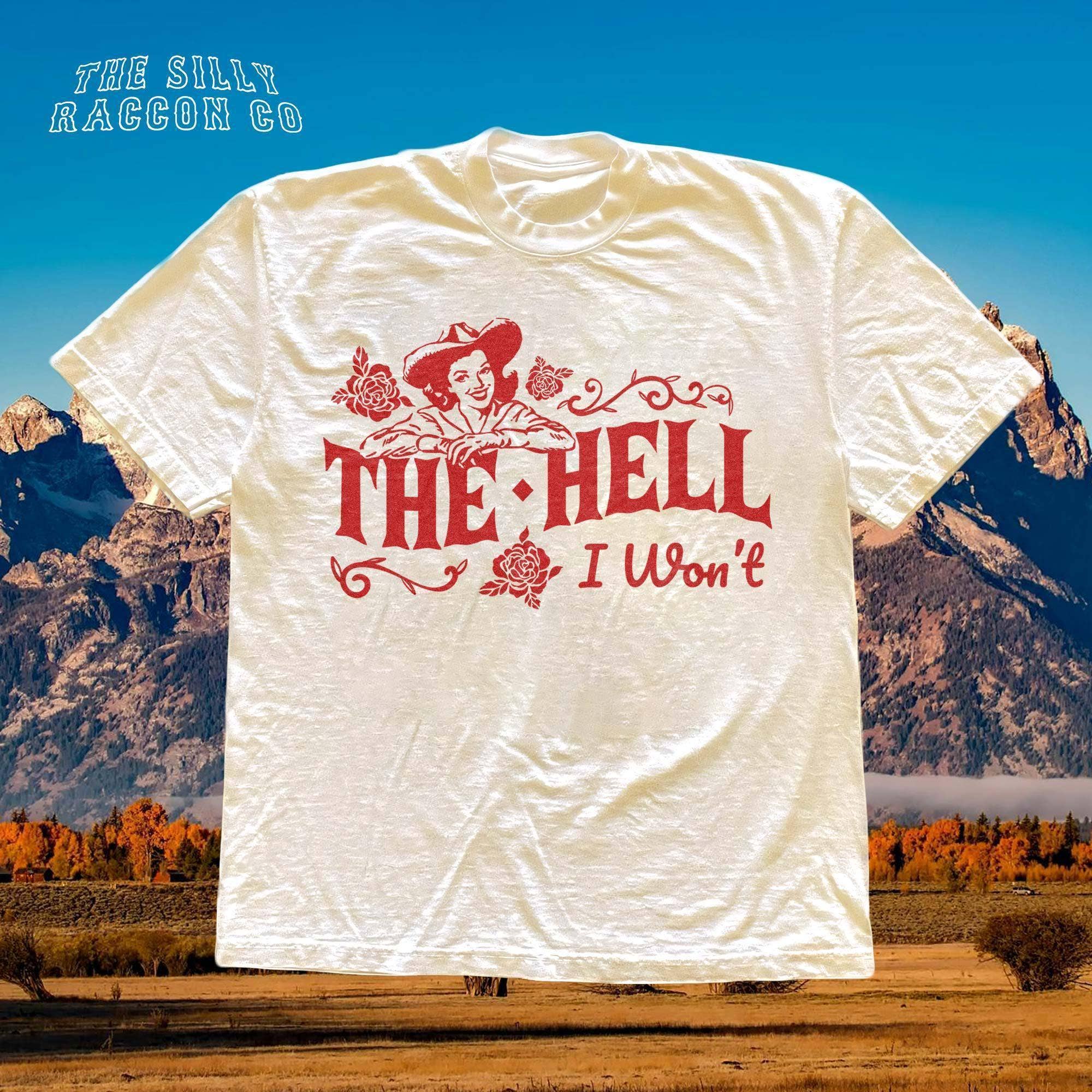 Sassy Retro Cowgirl Rodeo Tee - the Hell I Won't