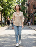 0122 Linen Button-Down Shirt SI-29399