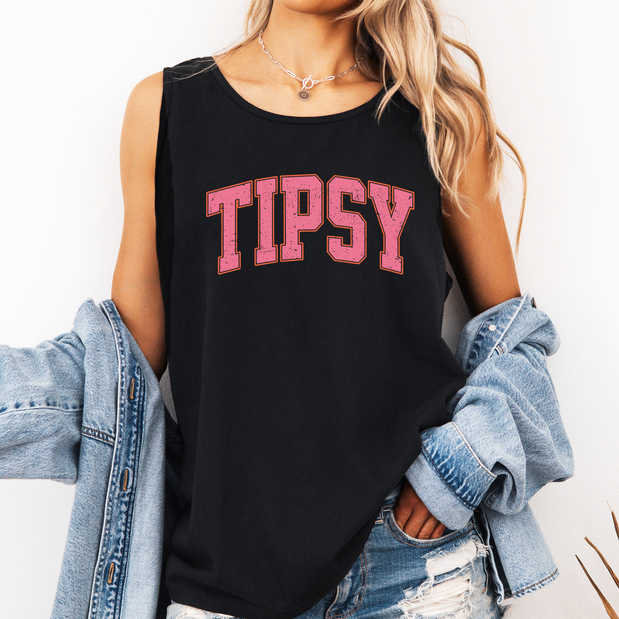 Tipsy, Varsity, Funny, Sarcastic, Summer, Beach Tank Top