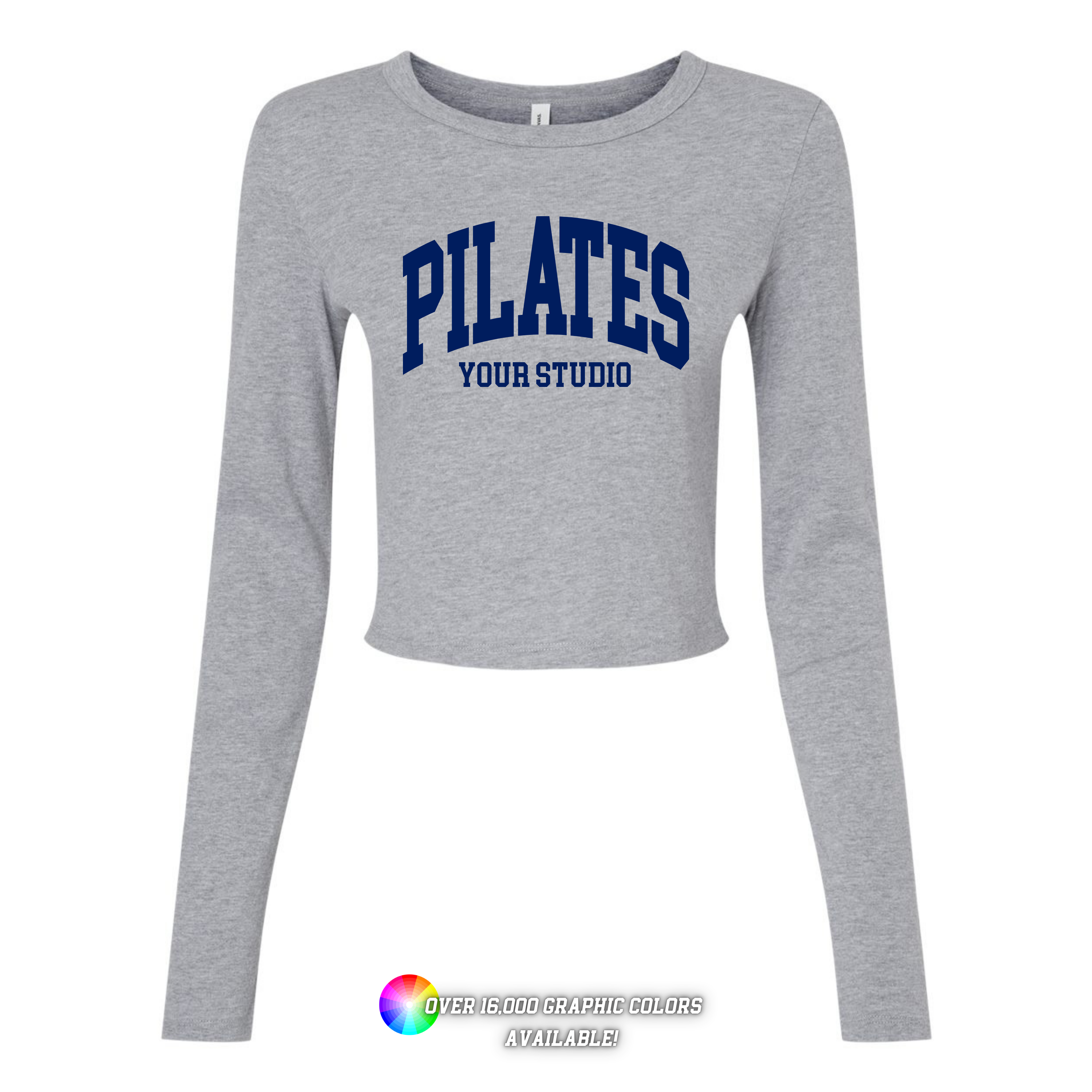 Custom Branded Logo Women's Micro Rib Long Sleeve Baby Tee