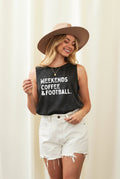 Weekends Coffee and Football  Mineral Graphic Tank Top