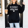 New Be Yourself Inspirational Graphic Sweatshirt Hoody