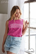 Sunkissed Puff Mineral Graphic Tank Top  OT2503T351