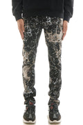 Metallic Print Jeans