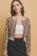 .._ SI-26929 Leopard Print Cardigan