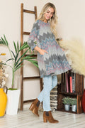 0119 Plus Size Lightweight Sweater Tunic Dress SI-21239
