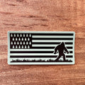 Bigfoot in Flag Sticker 059
