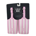 Ltds-Pink/White Stripe Luggage Tag