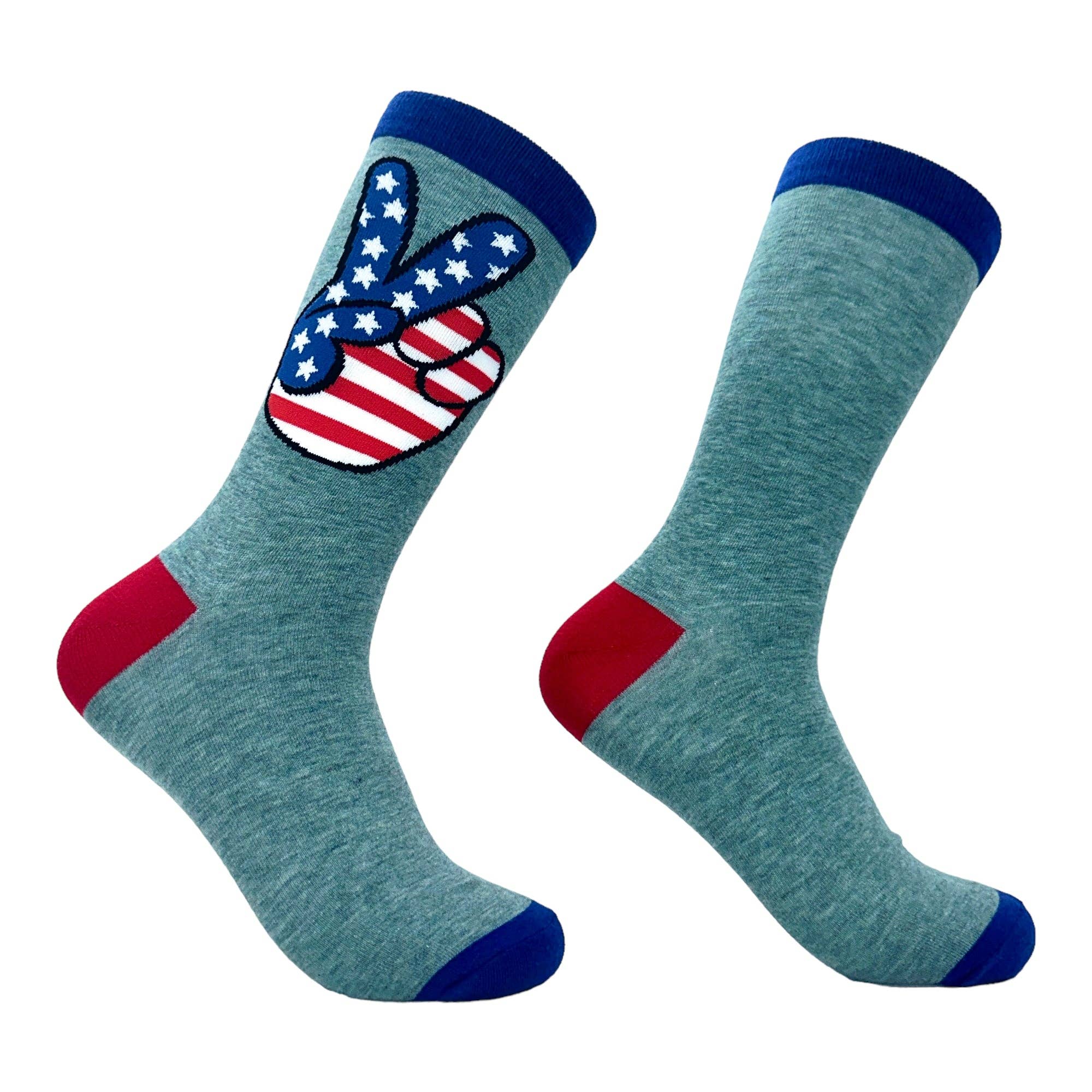 Men's USA Peace Hands Socks