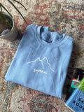 Skier Snowboarder Sweatshirt: "Y=Mx+B Slope" Fleece-Back - Winter Sports