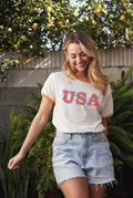USA  Ringer Graphic T-Shirt