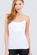 ,..Fitted Cropped Cami Tank w/ Adjustable Strap
