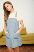 Stripe Overall Mini Dress