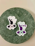 Girl Snowboarding Die-Cut Sticker