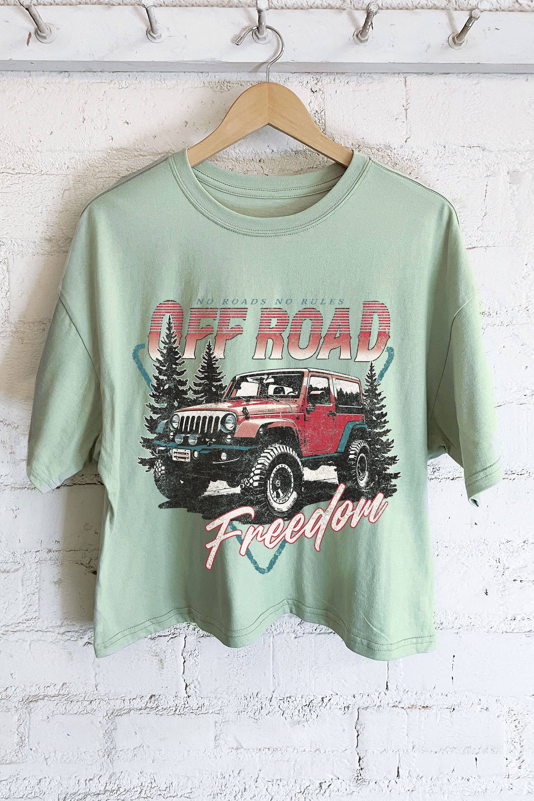 Off Road Freedom Graphic Long Crop Top