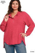 ...SI-25395 Plus Brushed Melange Hacci Oversized 7 Button Henle