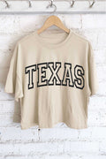 Texas Puff Graphic Long Crop Top