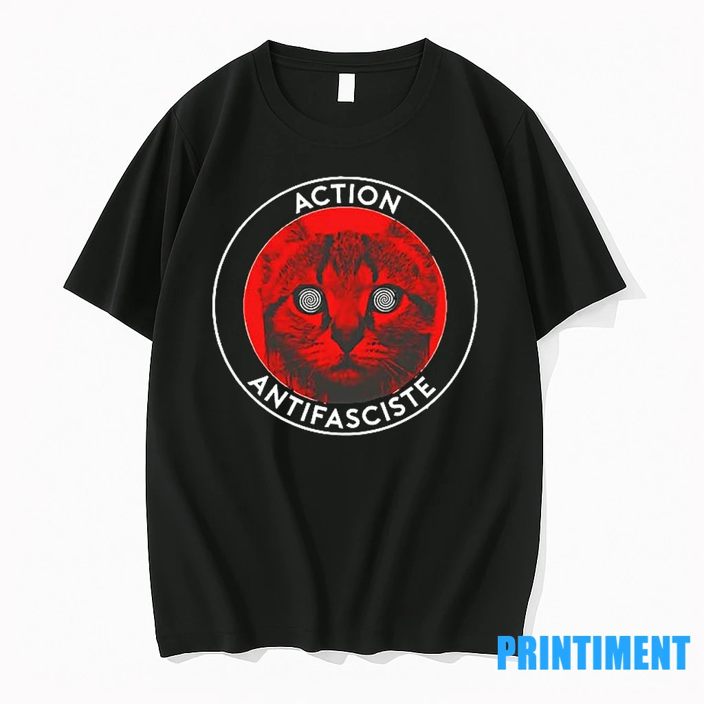Action Anti Fascist Cat Tshirts Sweater