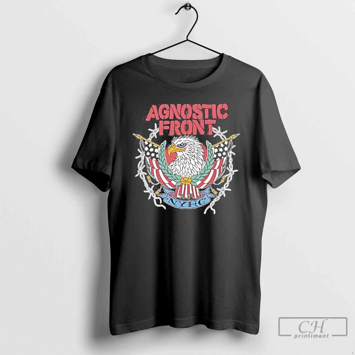Classic Agnostic Front Tattoo Eagle T Shirts