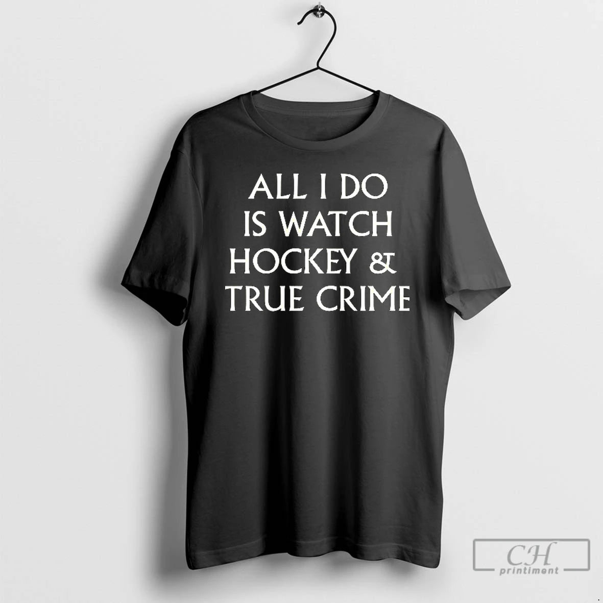 Classic All I Do Is Watch Hockey And True Crime Ceramic Ceramic And Classic Dad