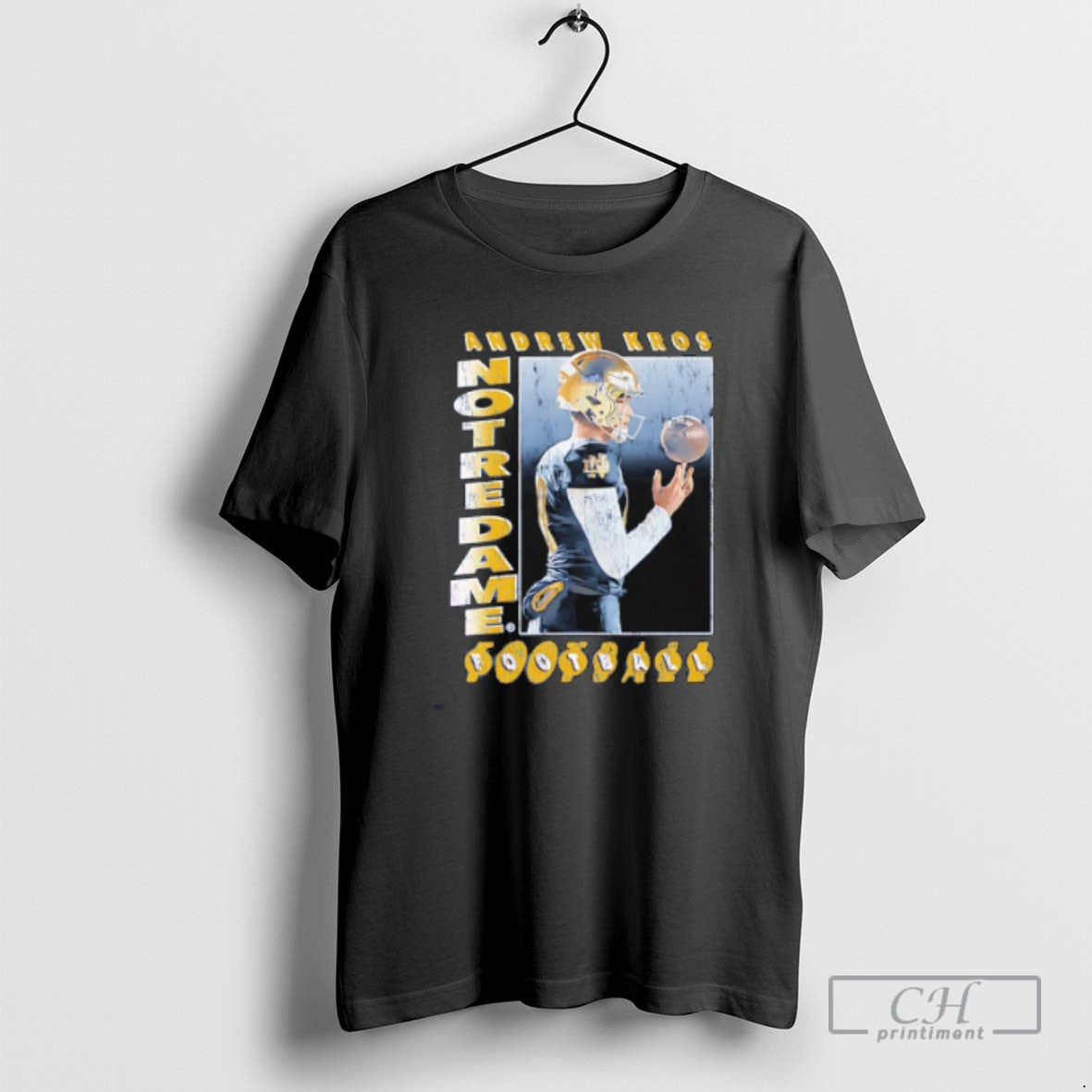 Classic Andrew Kros Notre Dame Fighting Irish Graphic T Shirts