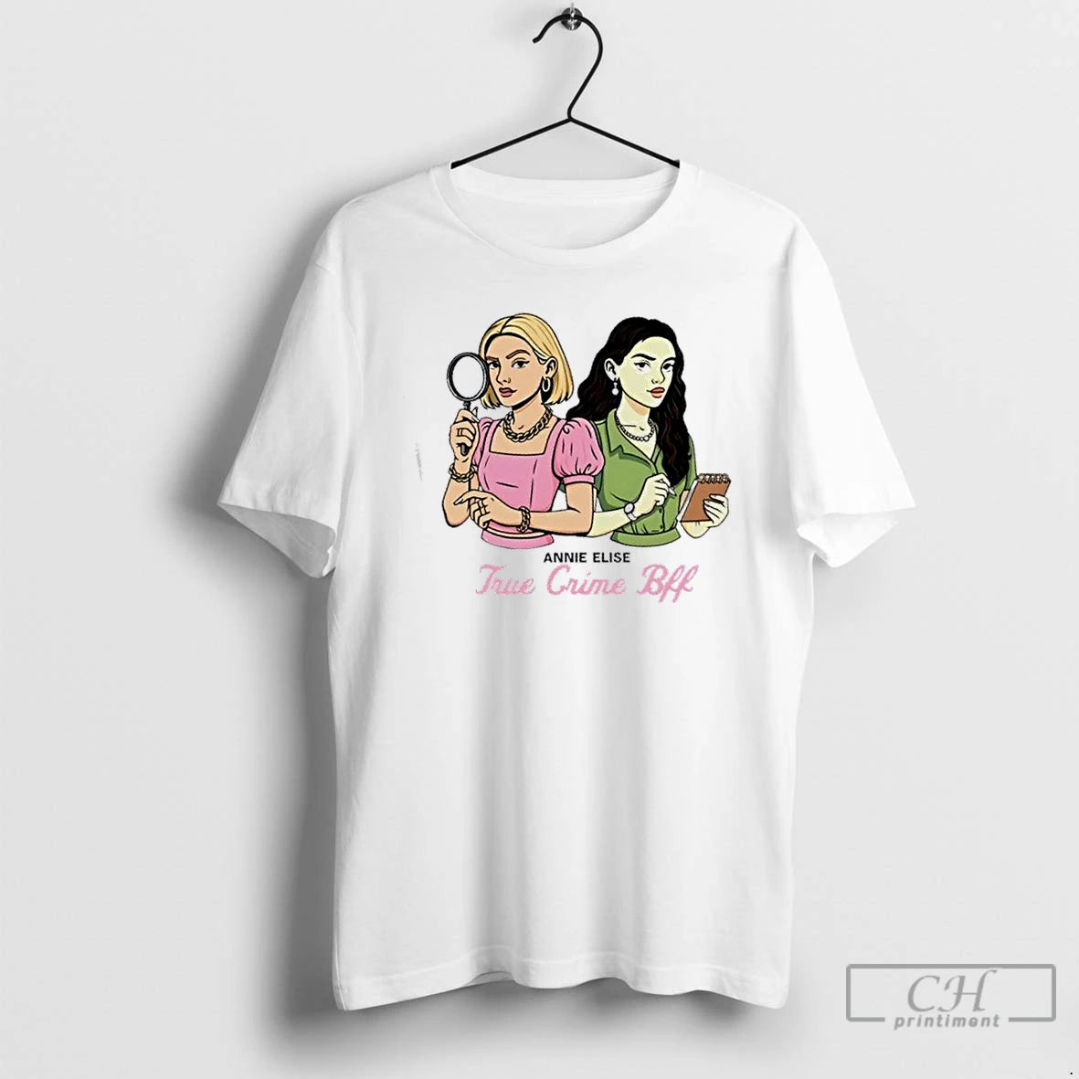 Classic Annie Elise True Crime Bff Cartoon T Shirts