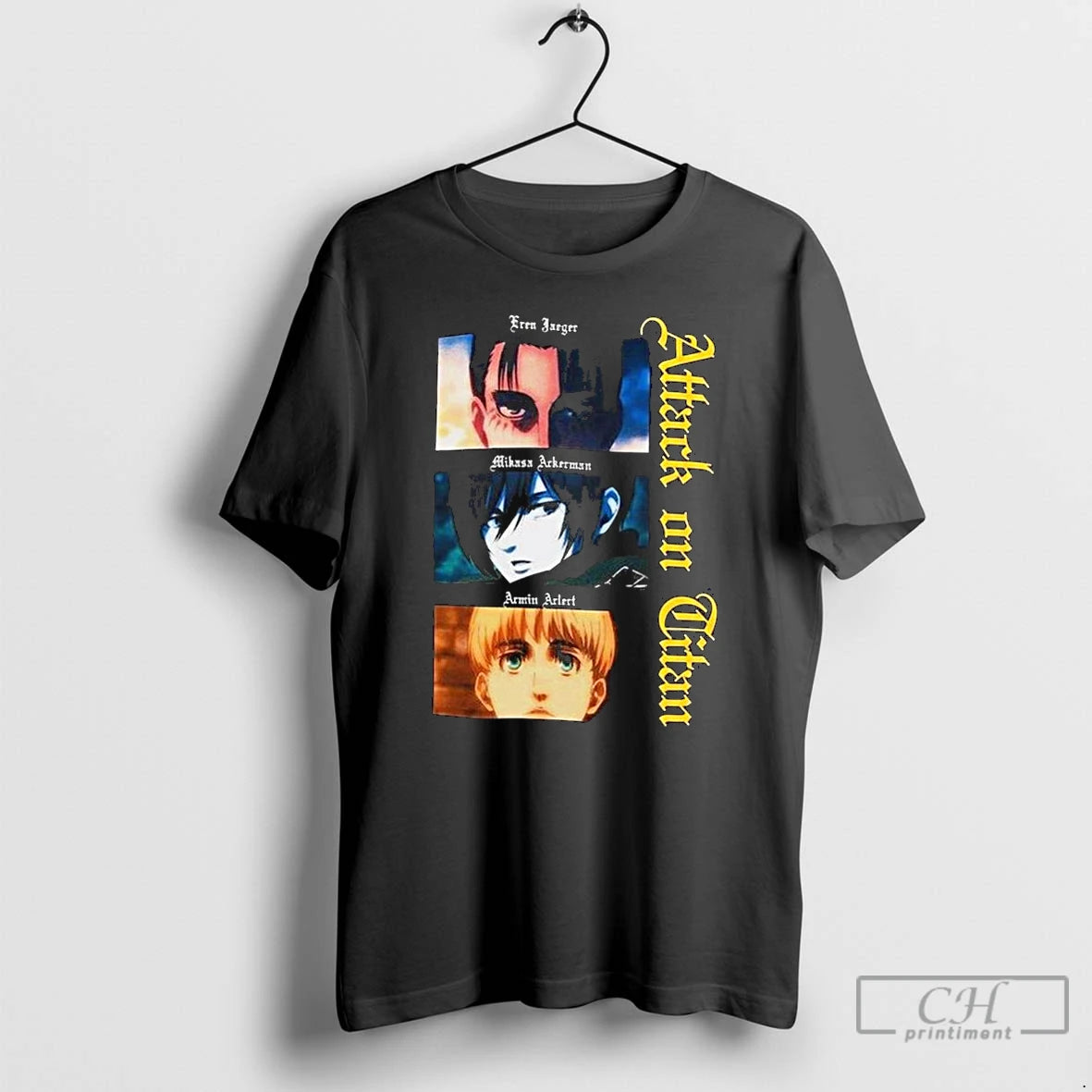 Classic Attack On Titan Trio Eyes Long Sleve T Shirts