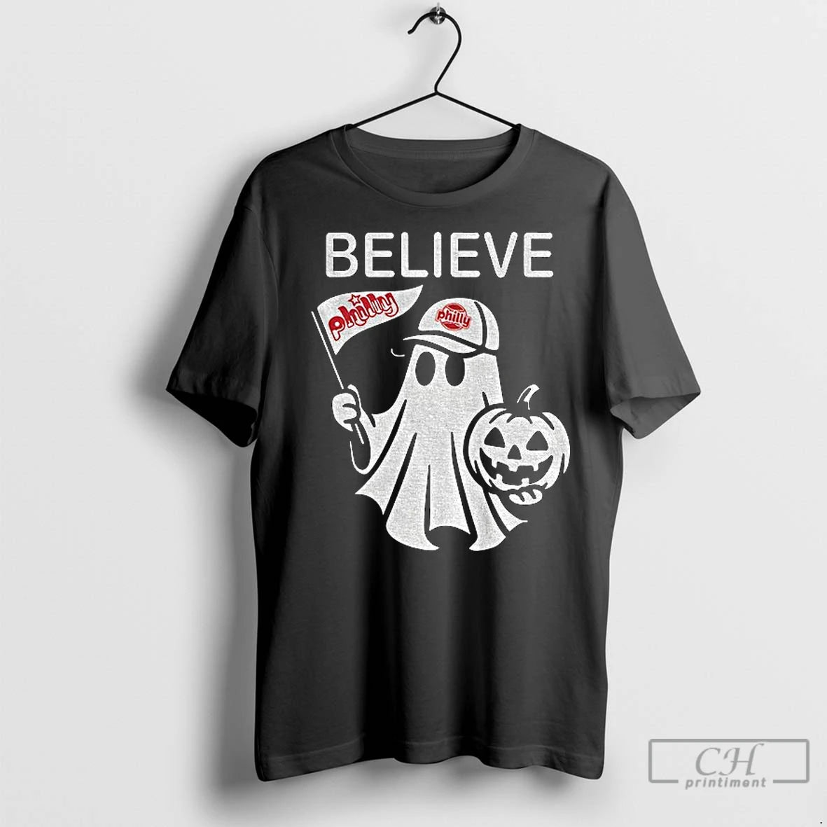 Classic Believe Philadelphia Phillies Ghost Pumpkin Halloween