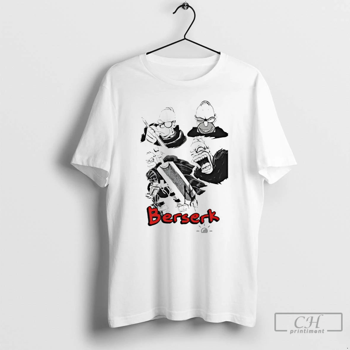 Classic Berserk Guts Homer Simpson Meme T Shirts