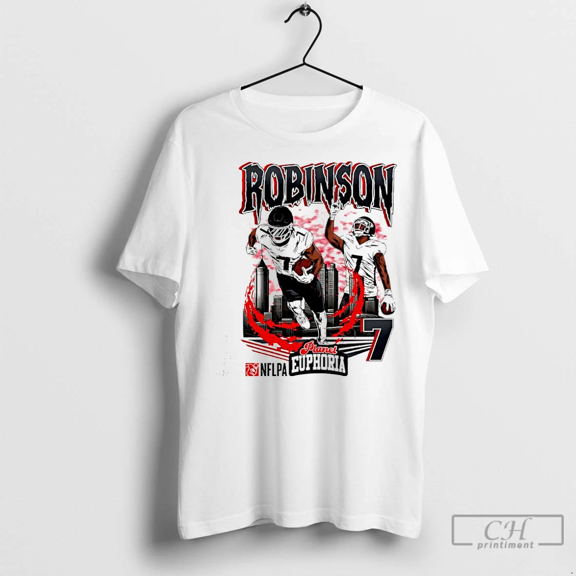 Classic Bijan Robinson 7 Atlanta Falcons Football Running Back Comic