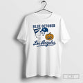 Classic Blue October Ghost Dodgers Los Angeles Baseball Halloween Shirt Sweater